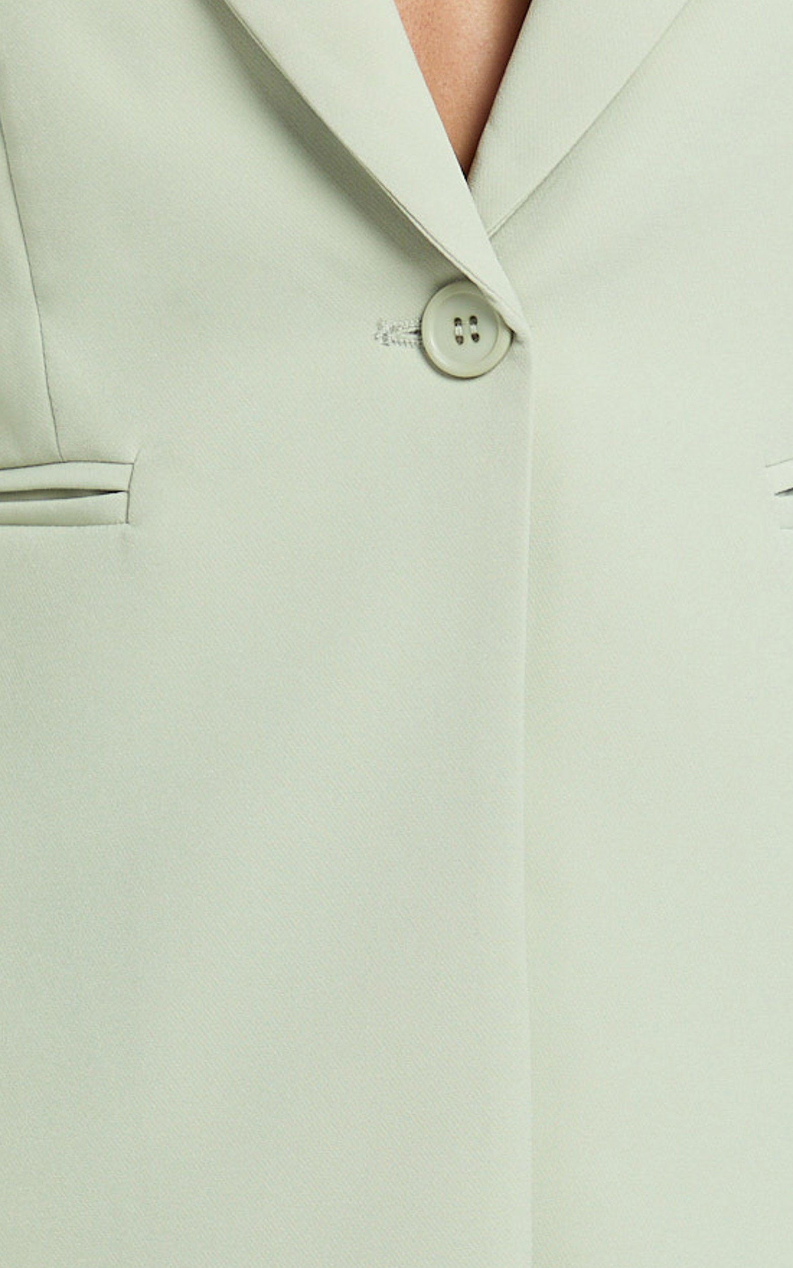 Hermie Blazer - Adaçayı Yeşili Tek Düğmeli Blazer Ceket