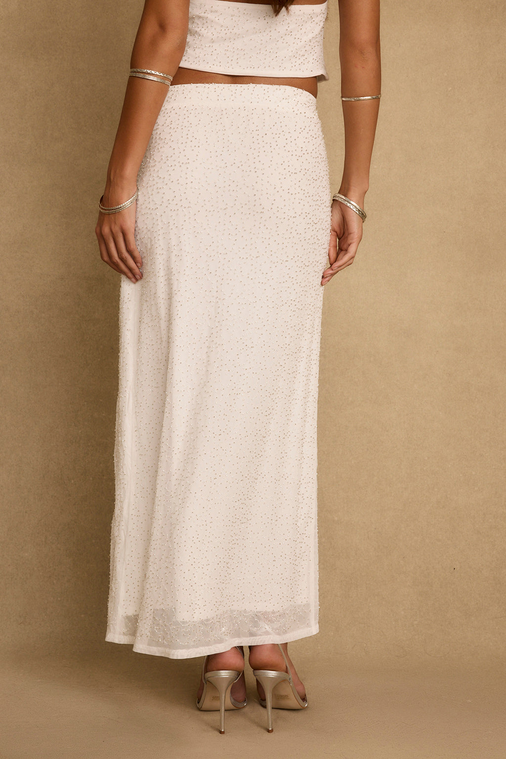 Ibiza Beyaz Maxi Etek