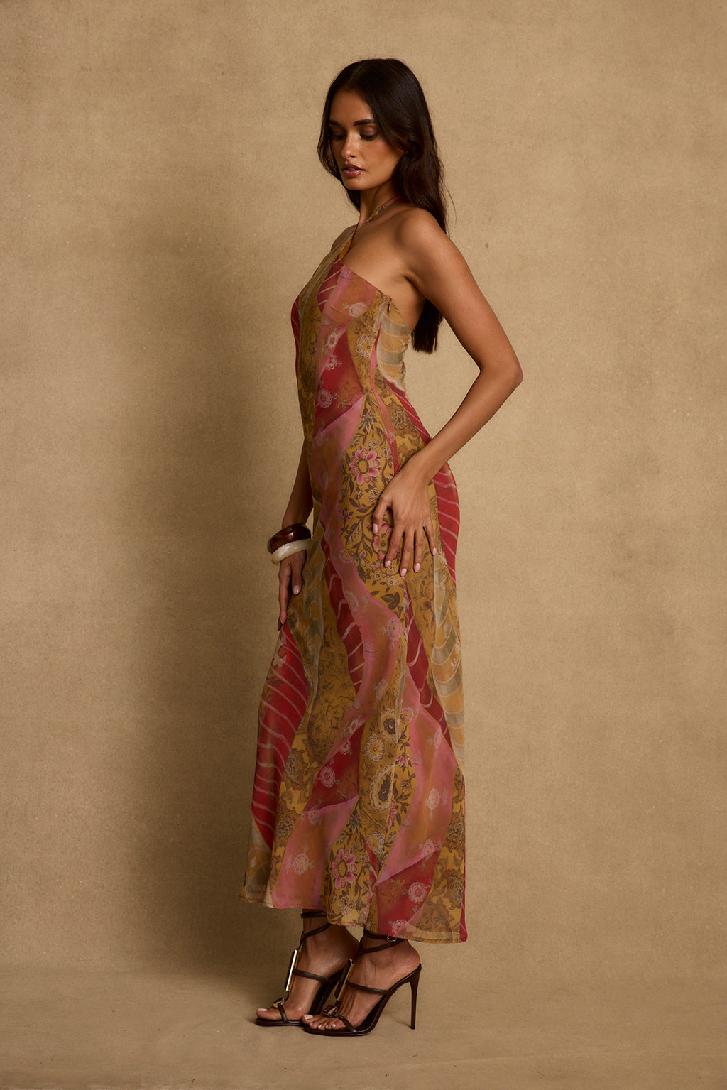 Isabella Patchwork Maxi Elbise