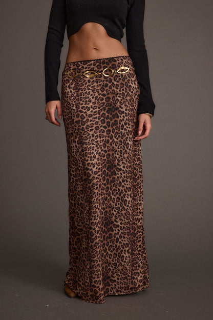 Julia Leopar Desenli Maxi Etek