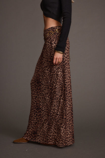 Julia Leopar Desenli Maxi Etek