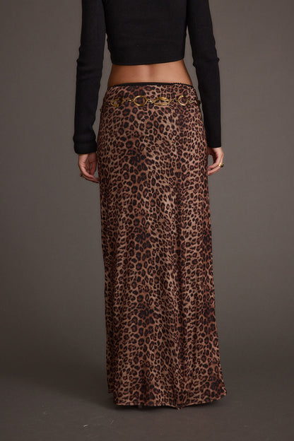 Julia Leopar Desenli Maxi Etek