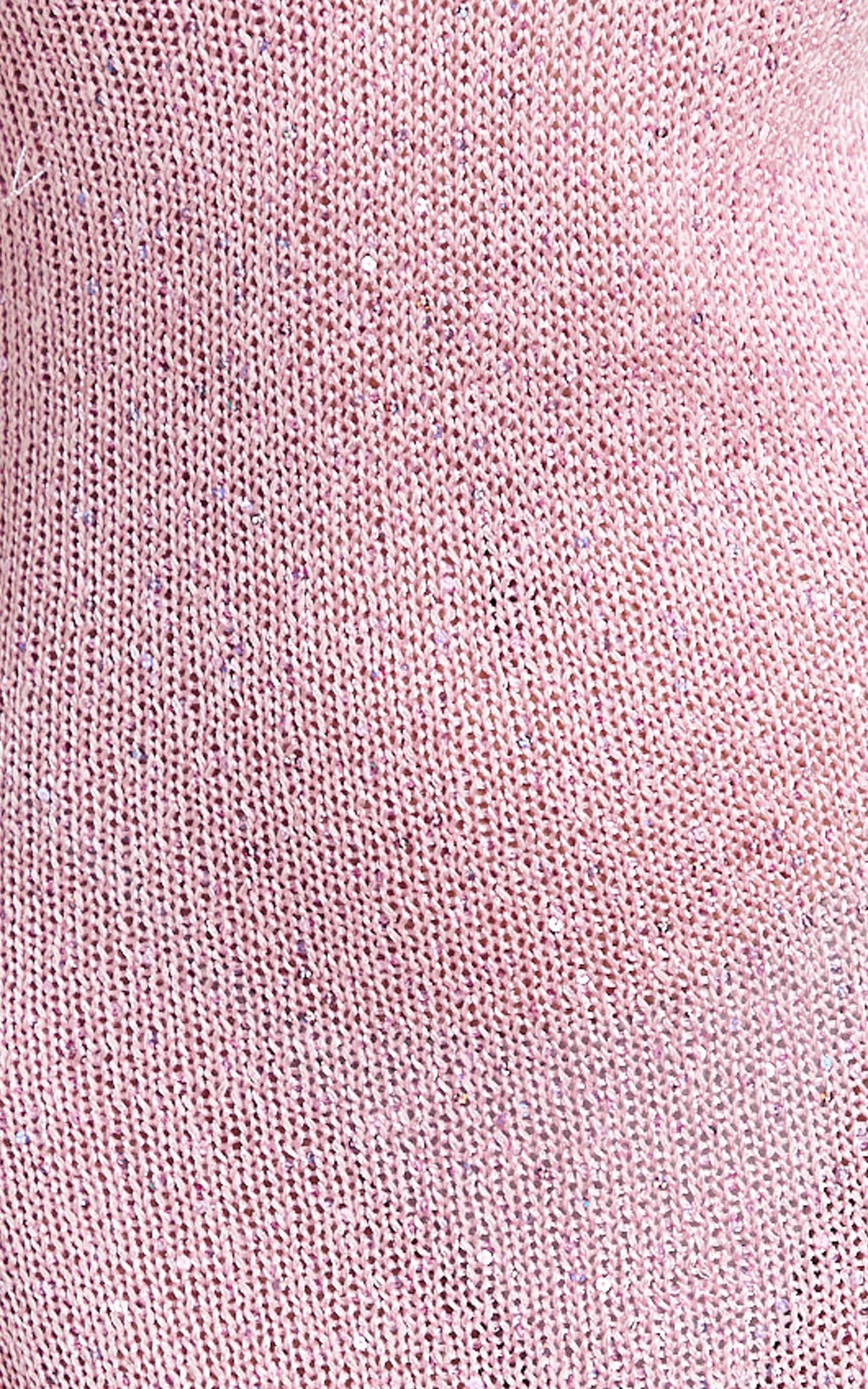 Jenna Maxi Elbise - Açık Pembe Yuvarlak Yaka Kolsuz Payetli Triko Elbise