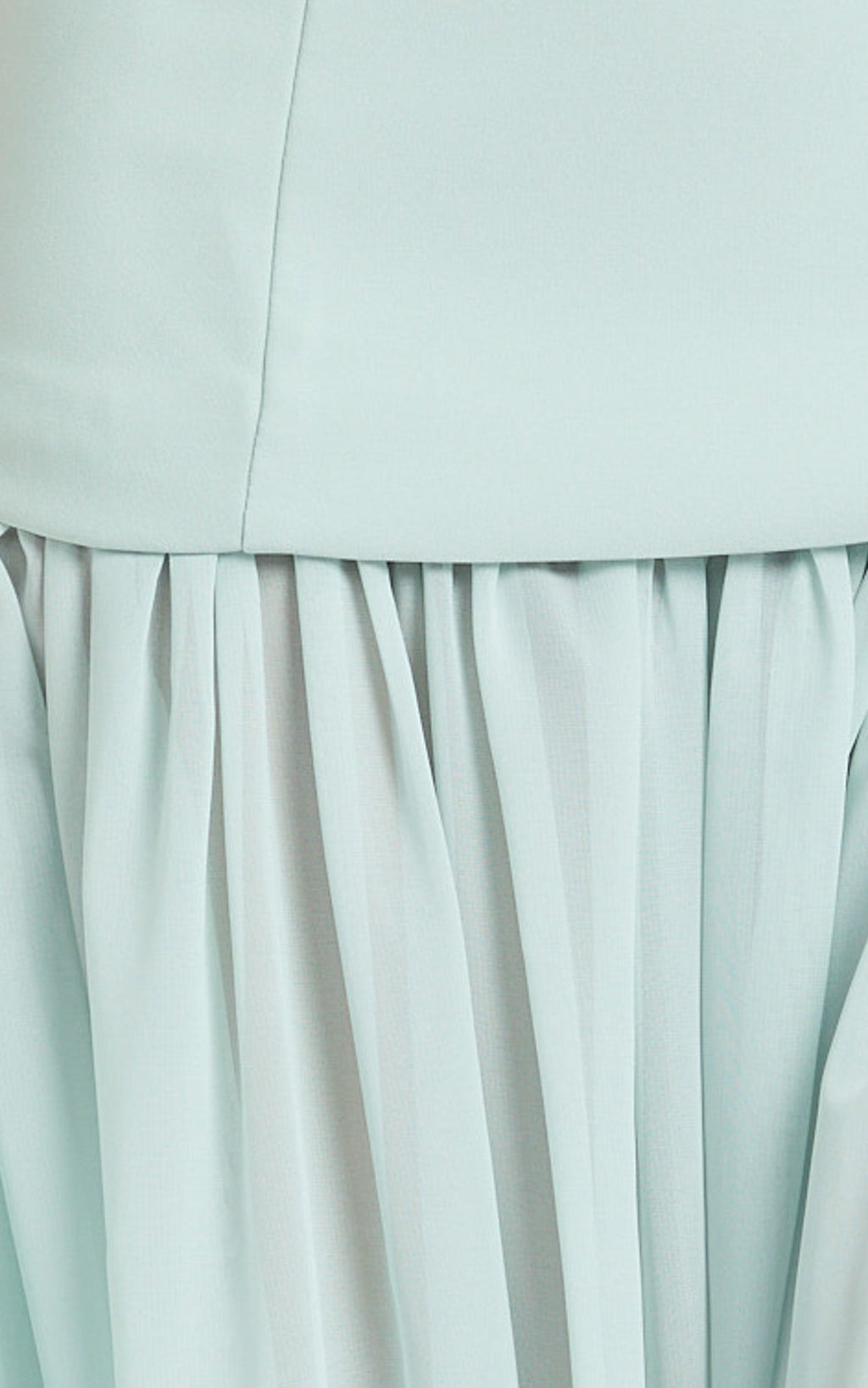 Jocelyn Maxi Elbise - Mint Straplez Büzgülü Fit & Flare Elbise
