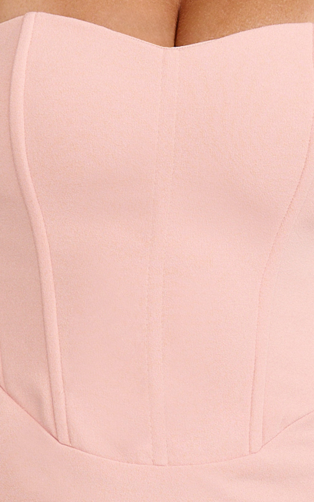 Karina Maxi Elbise - Omuzları Açık Korse Korsajlı Arkası Bağcıklı Elbise - Pembe