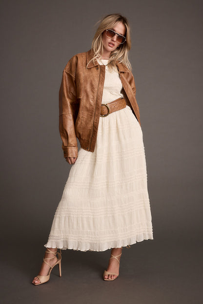 London Calling Konyak Oversize Suni Deri Ceket