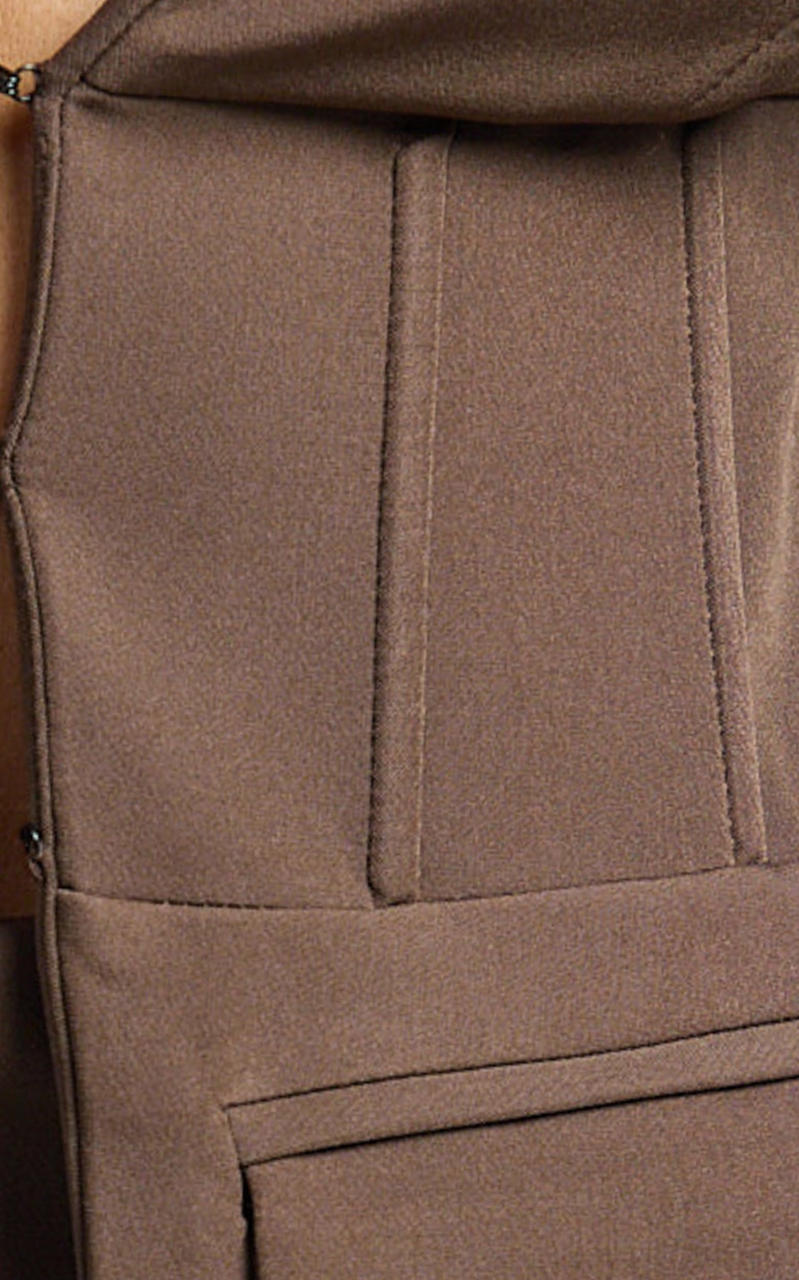 Larah Ceket - Çikolata Rengi Şal Yaka Kopçalı Vücuda Oturan Blazer Ceket