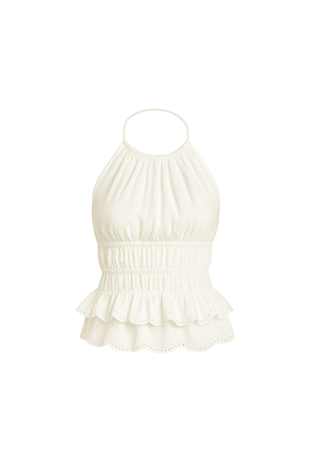 Lily Beyaz Halter Üst