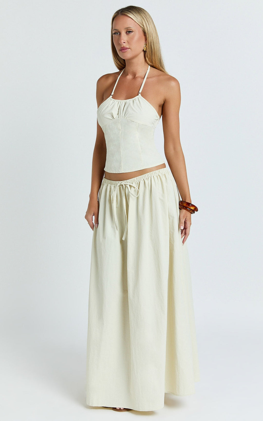 Lioness - İstiridye Rengi Sweet Escape Maxi Etek