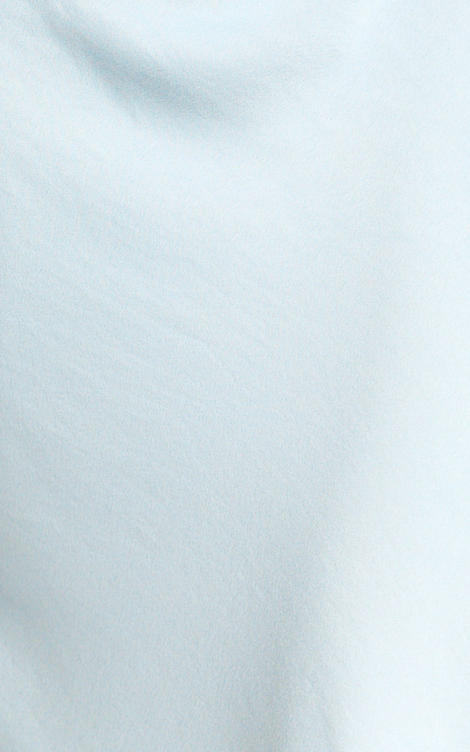 Lira Maxi Elbise - Tek Omuz Saten Elbise - Açık Mavi