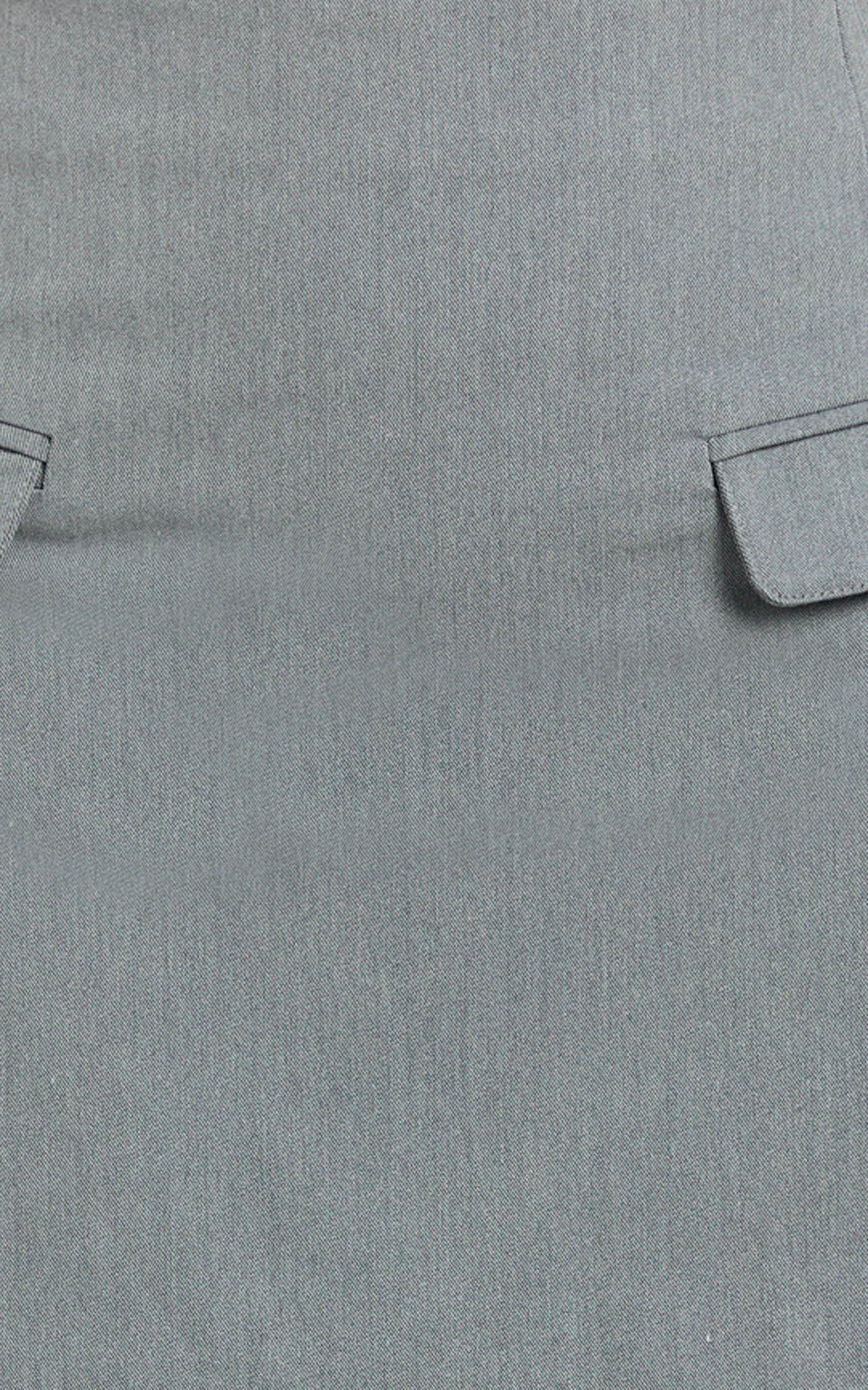 Lois Mini Etek - Gri Cepli Yırtmaçlı İş Stili Etek