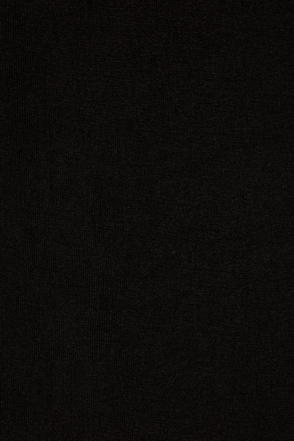 Melani Siyah Esnek Midi Elbise