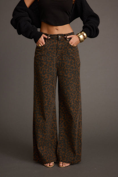 Midland Leopar Desenli Pantolon