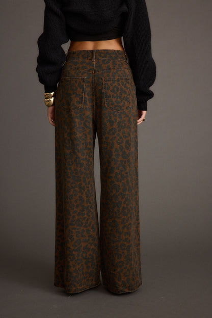 Midland Leopar Desenli Pantolon