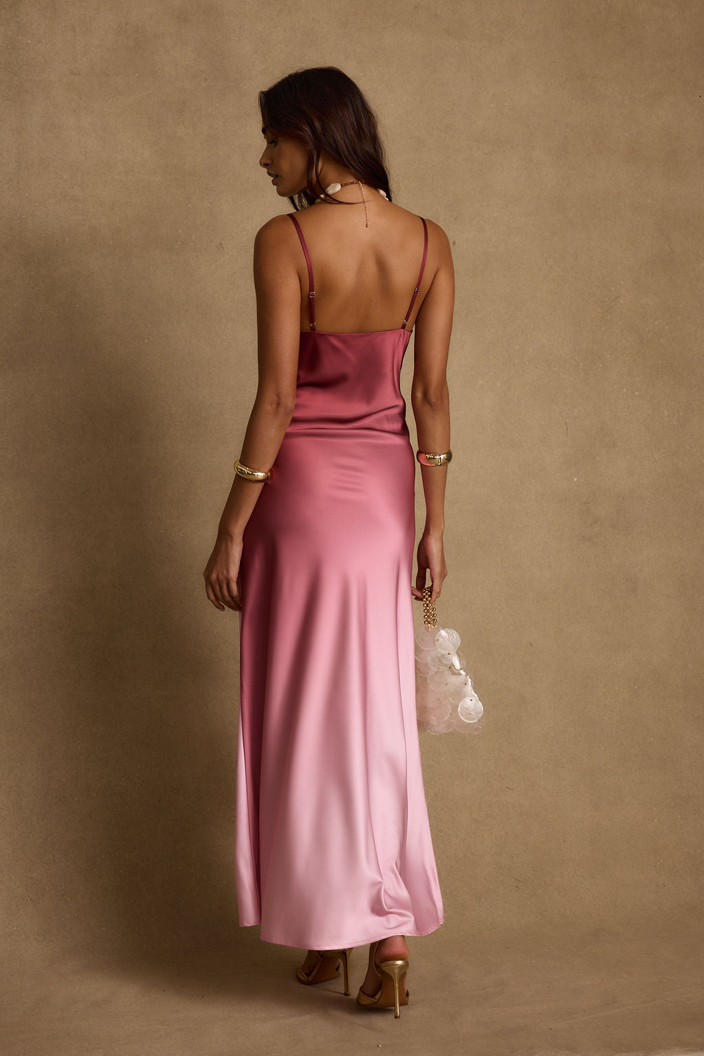 Mirabella Mürdüm Ombre Maxi Elbise