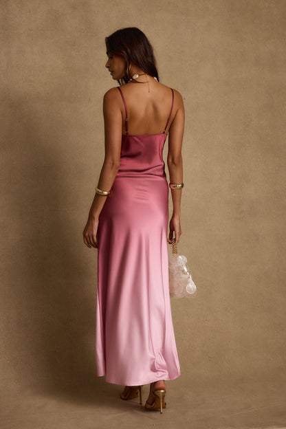 Mirabella Mürdüm Ombre Maxi Elbise