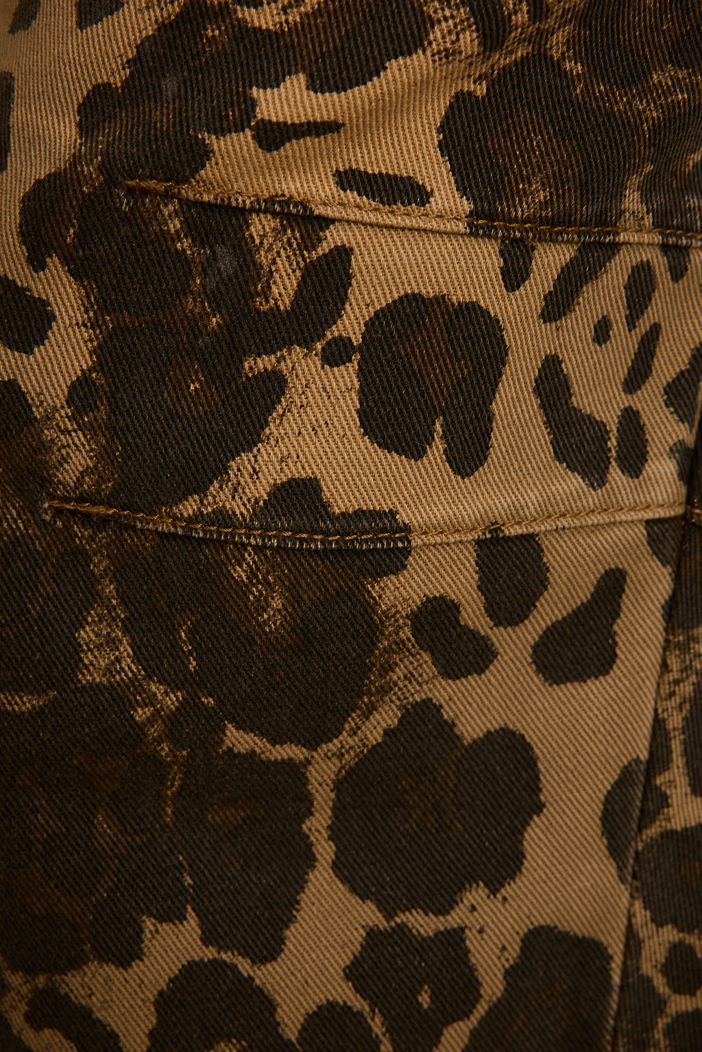 Muse Leopar Desenli Barrel Kot Pantolon