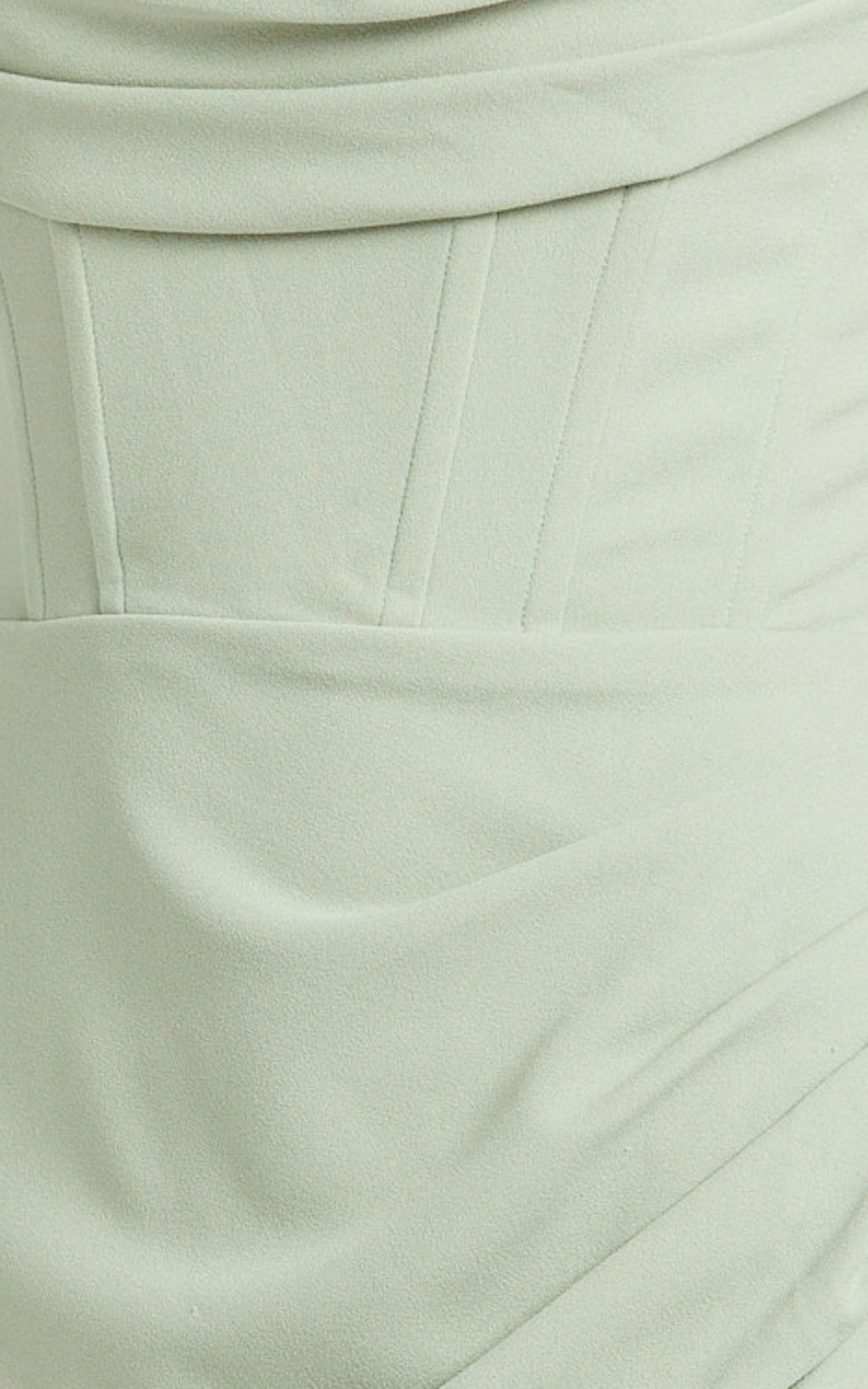 Marcel Maxi Elbise - Adaçayı Yeşili Omuzları Açık Korseli Yüksek Yırtmaçlı Elbise