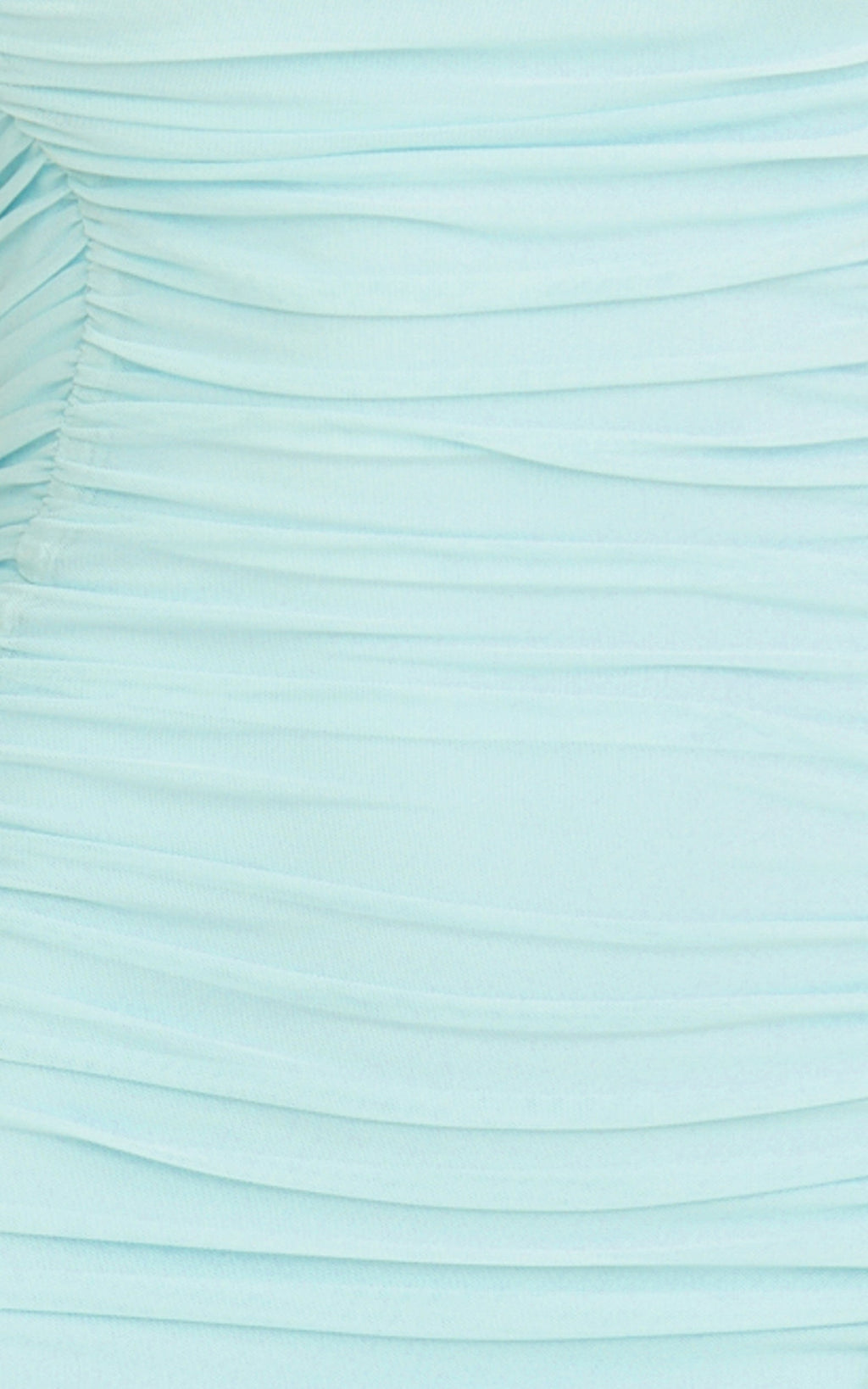 Marguerite Maxi Elbise - Mint Straplez Büzgülü File Yüksek Yırtmaçlı Elbise