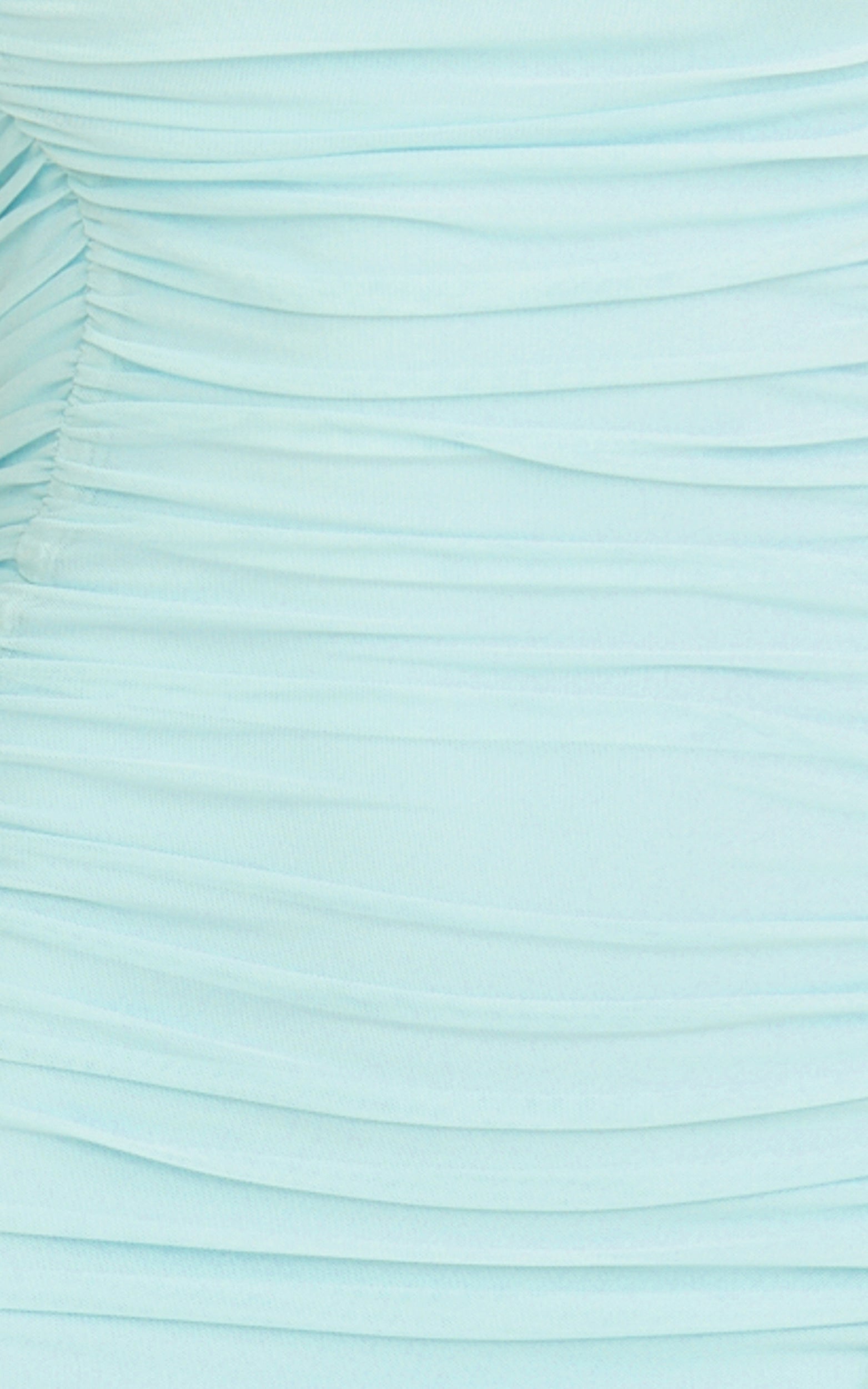 Marguerite Maxi Elbise - Mint Straplez Büzgülü File Yüksek Yırtmaçlı Elbise