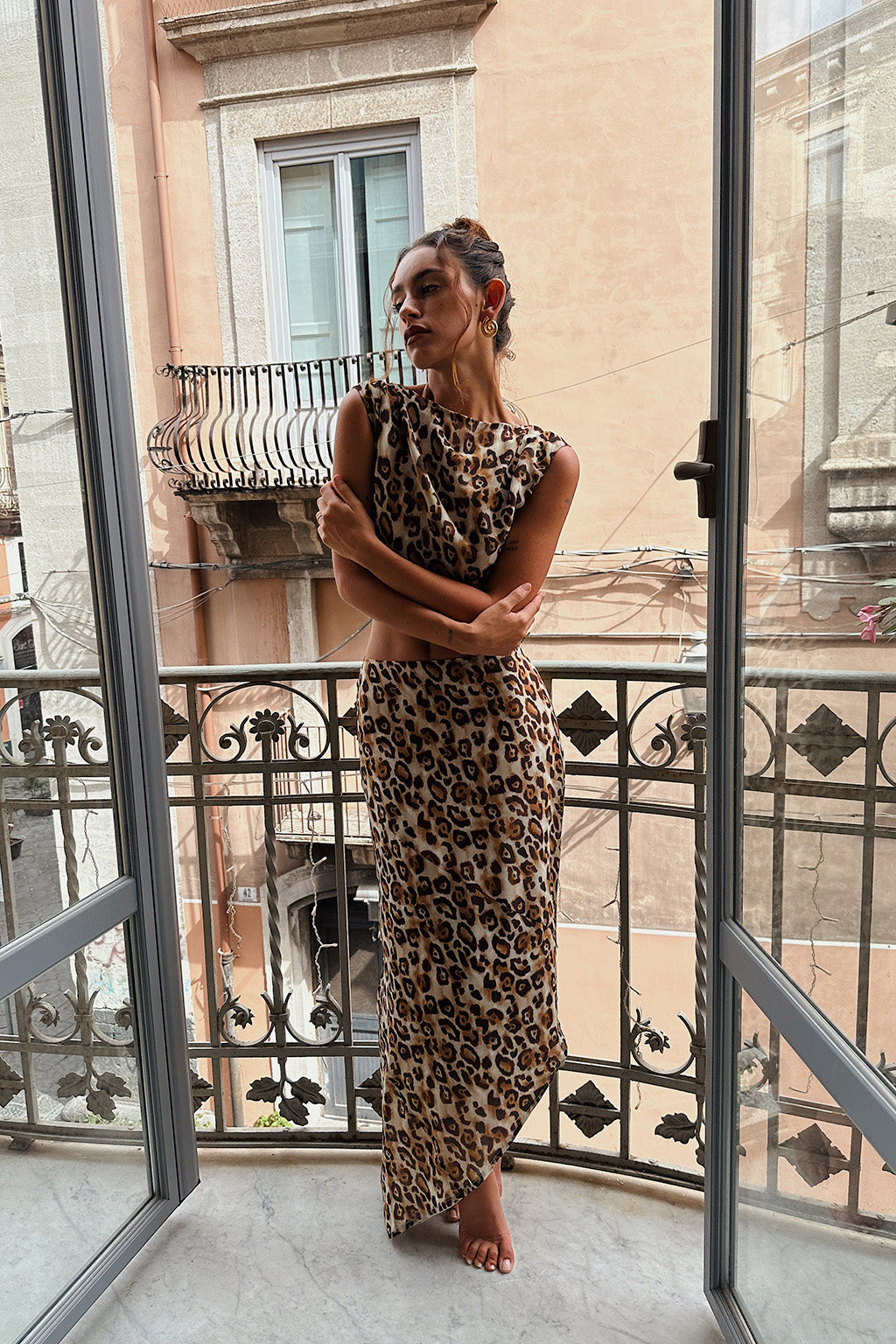 Mila Leopar Desenli Maxi Etek