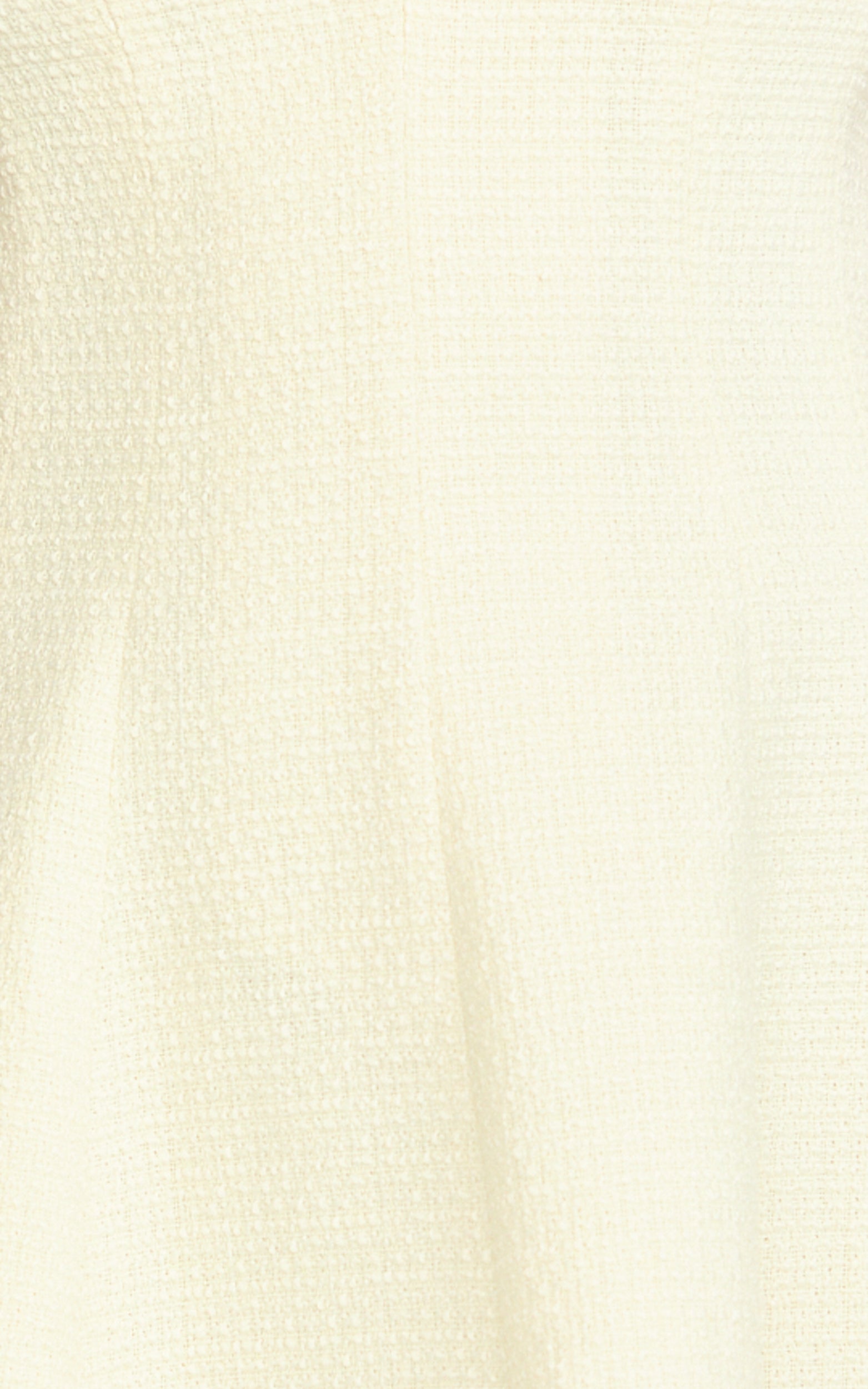 Nelson Mini Elbise - Derin Yakalı Buklet Fit & Flare Mini Elbise - Krem