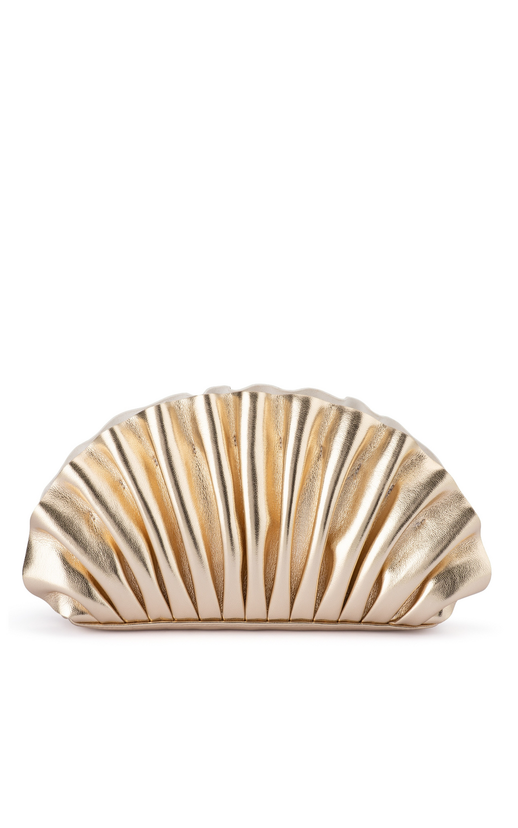 Hollie Altın Pileli Clutch Çanta
