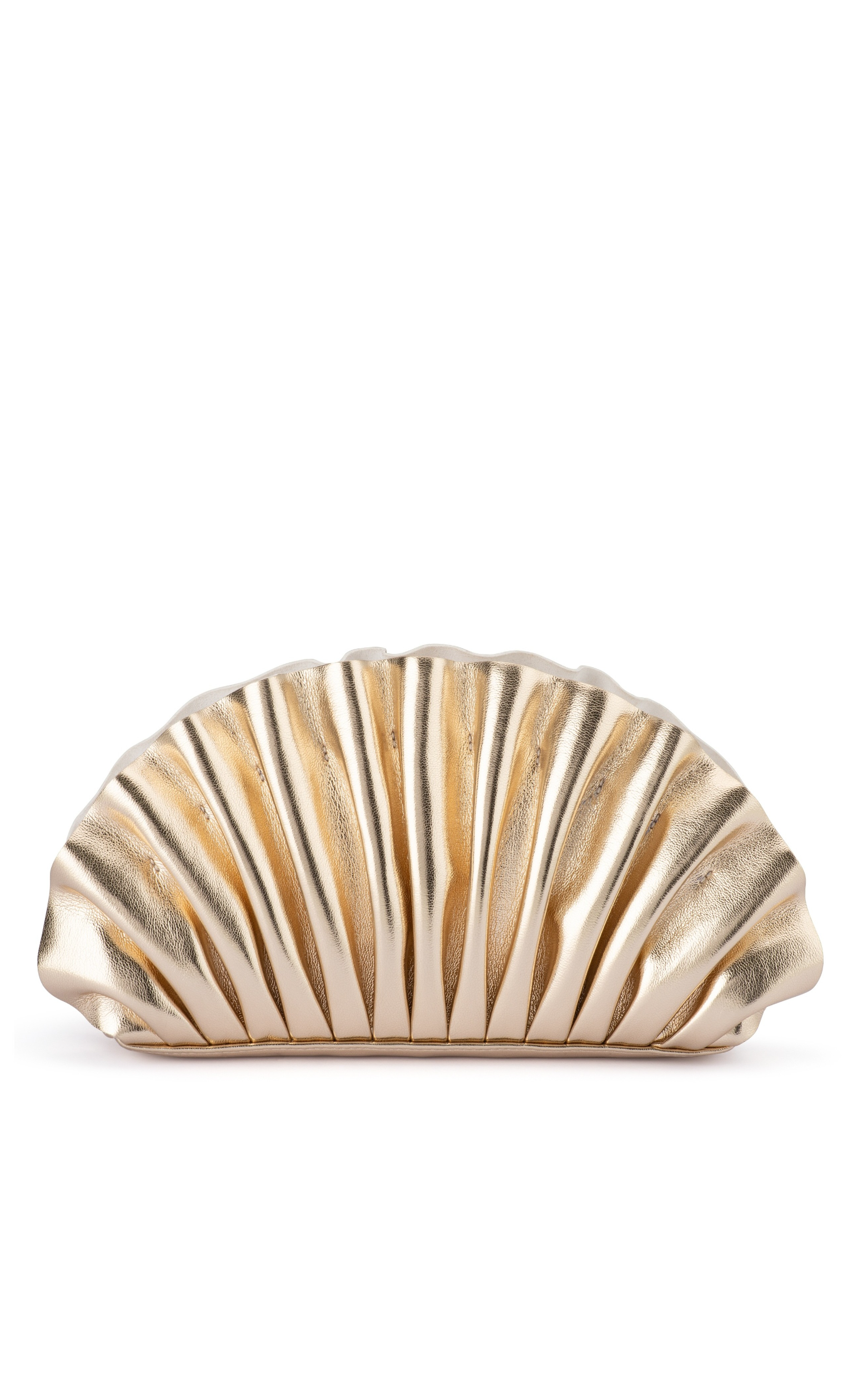 Hollie Altın Pileli Clutch Çanta