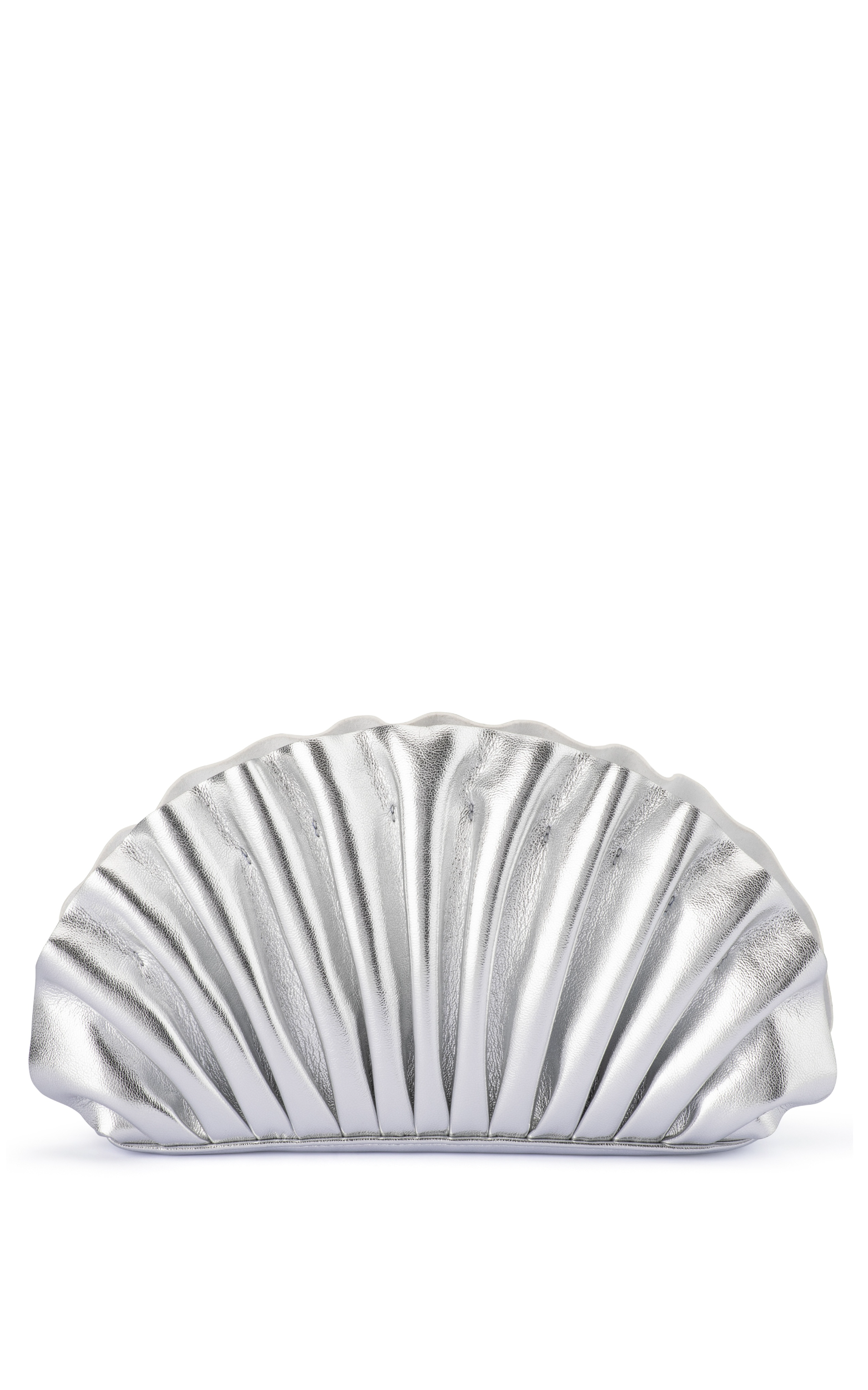 Hollie Gümüş Pileli Clutch Çanta