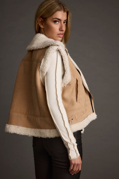 Penny Lane Bej Sherpa Astarlı Yelek