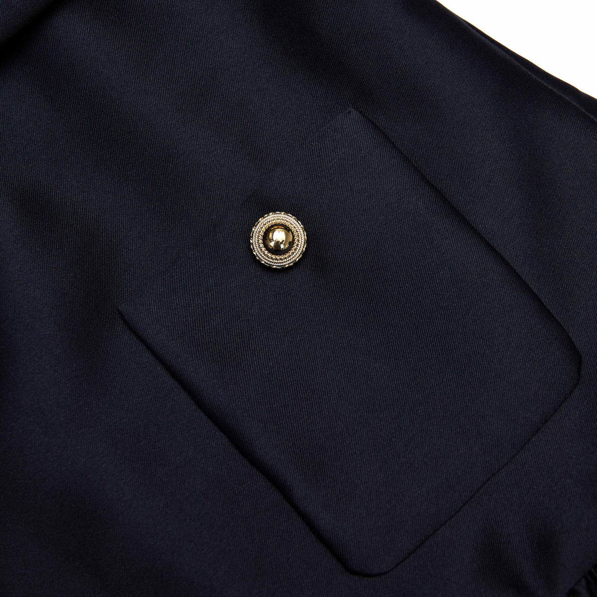 Lacivert Tafta Mini Elbise