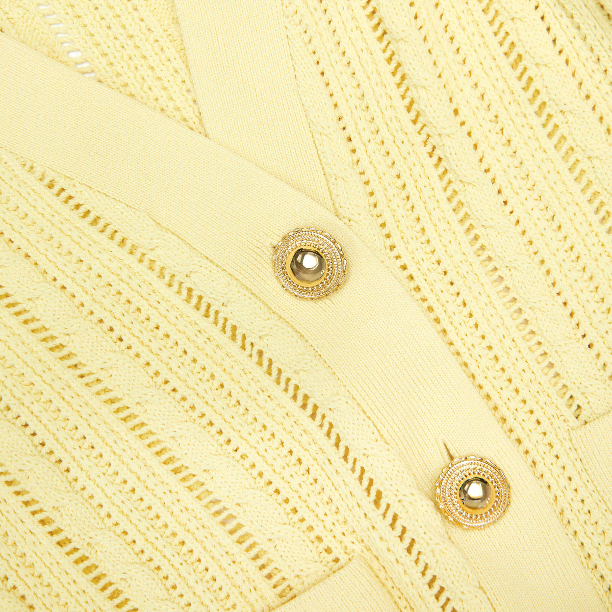Sarı Örgü Peplum Midi Elbise