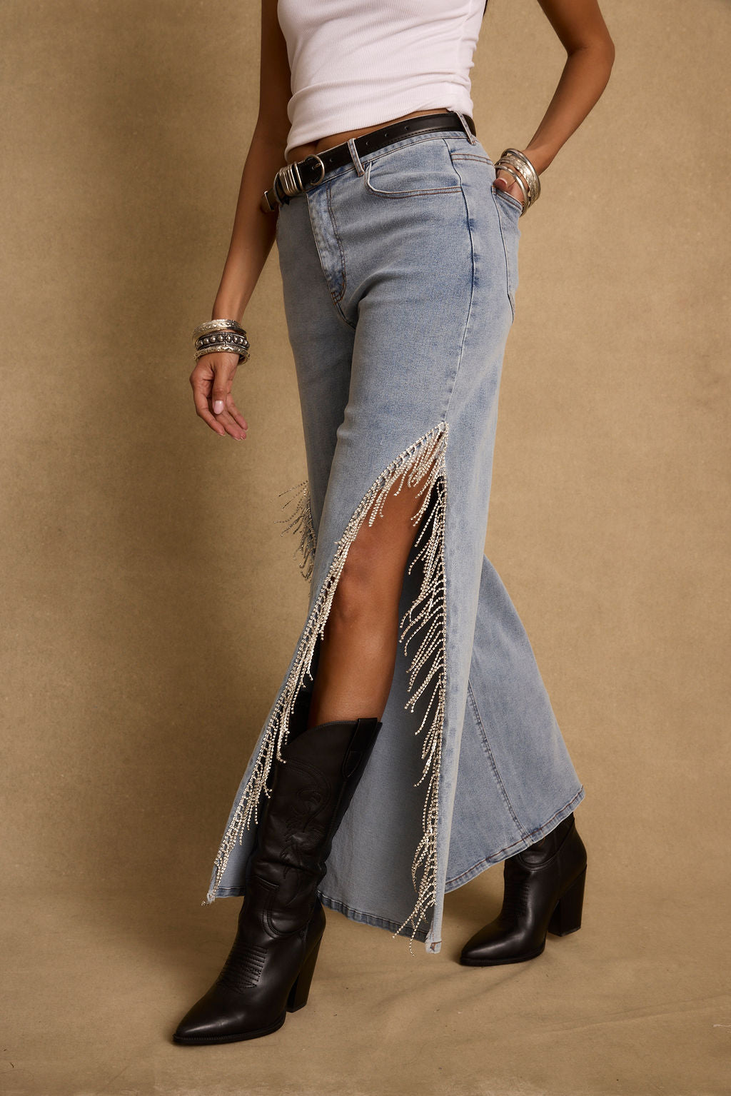 Renegade Taşlı Süslemeli Kot Pantolon