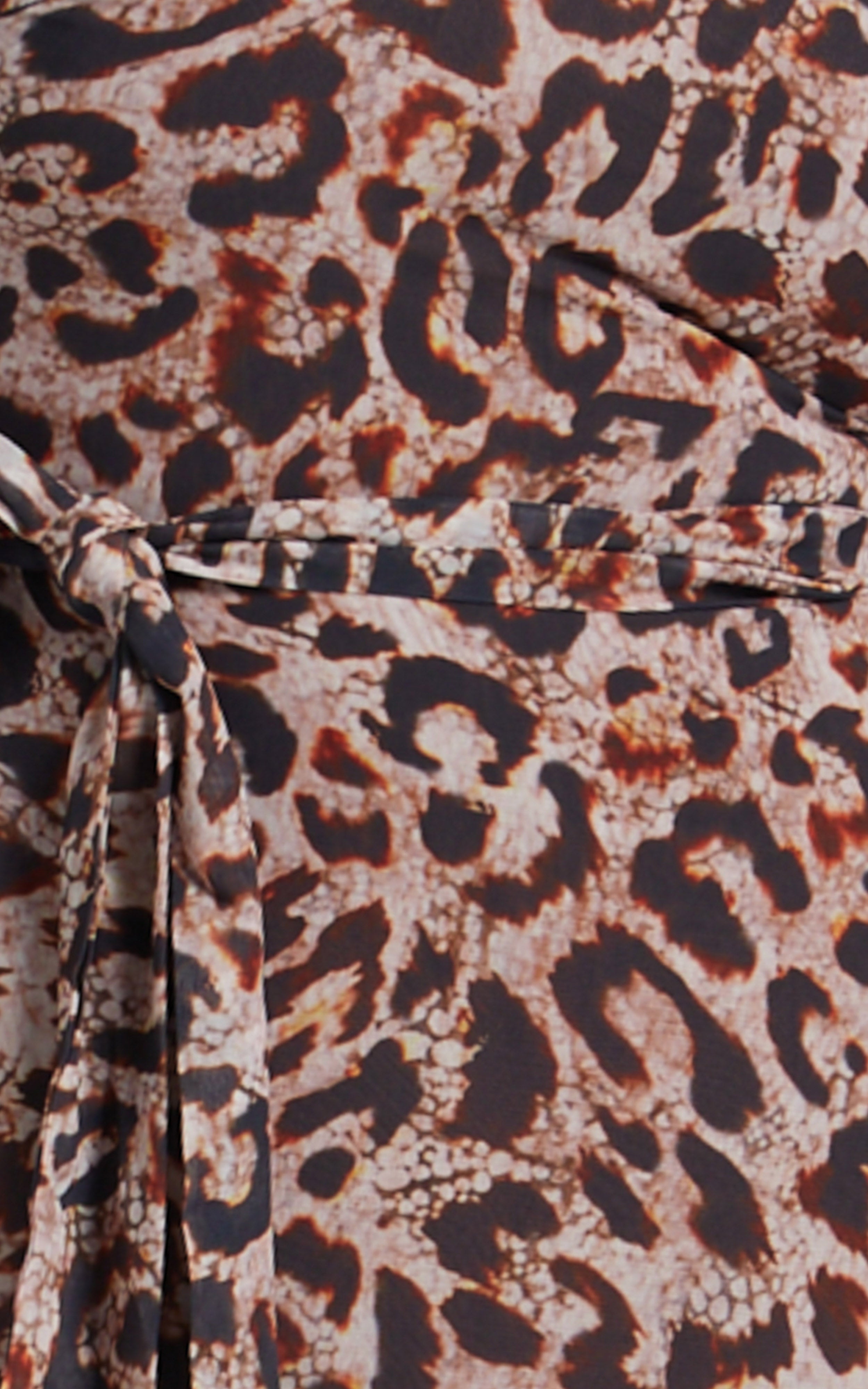Sherlena Mini Elbise - Leopar Desenli Tek Omuz Elbise