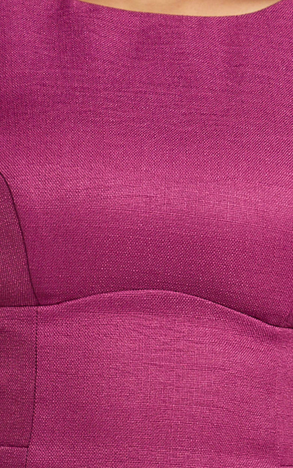 Raquelle Mini Elbise - Bordo Buklet Kayık Yaka V Sırt Fit & Flare Elbise