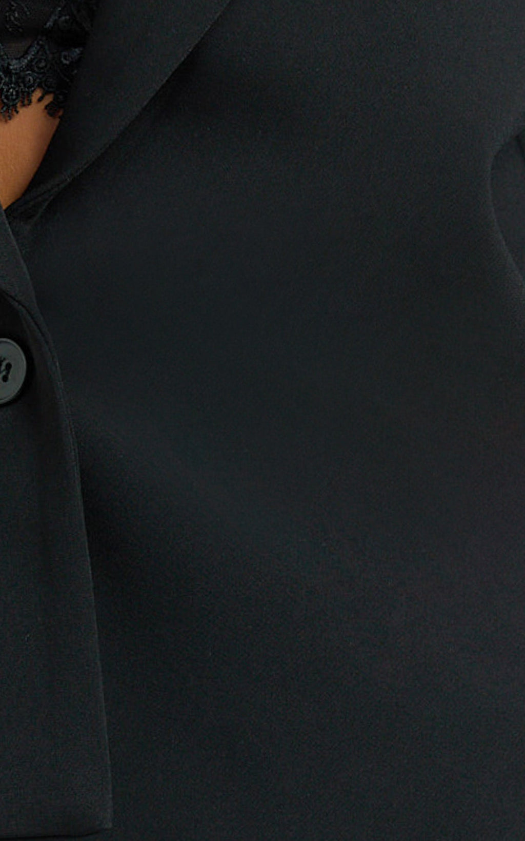 Remy Blazer - Siyah Oversize Kutu Kesim Kısa Blazer Ceket