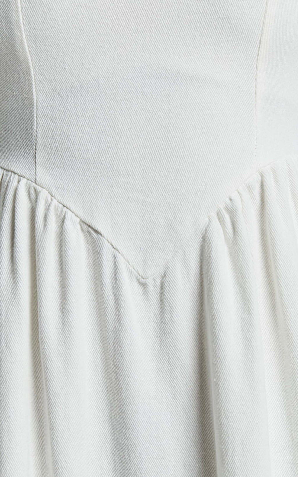 Rhaziya Midi Elbise - Beyaz Kolsuz Düz Yaka Fit & Flare Elbise