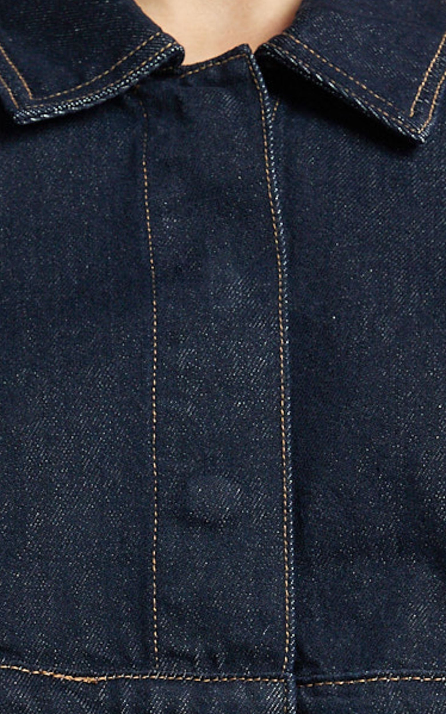 Rhylee Ceket - Ham Denim Oversize Crop Denim Ceket