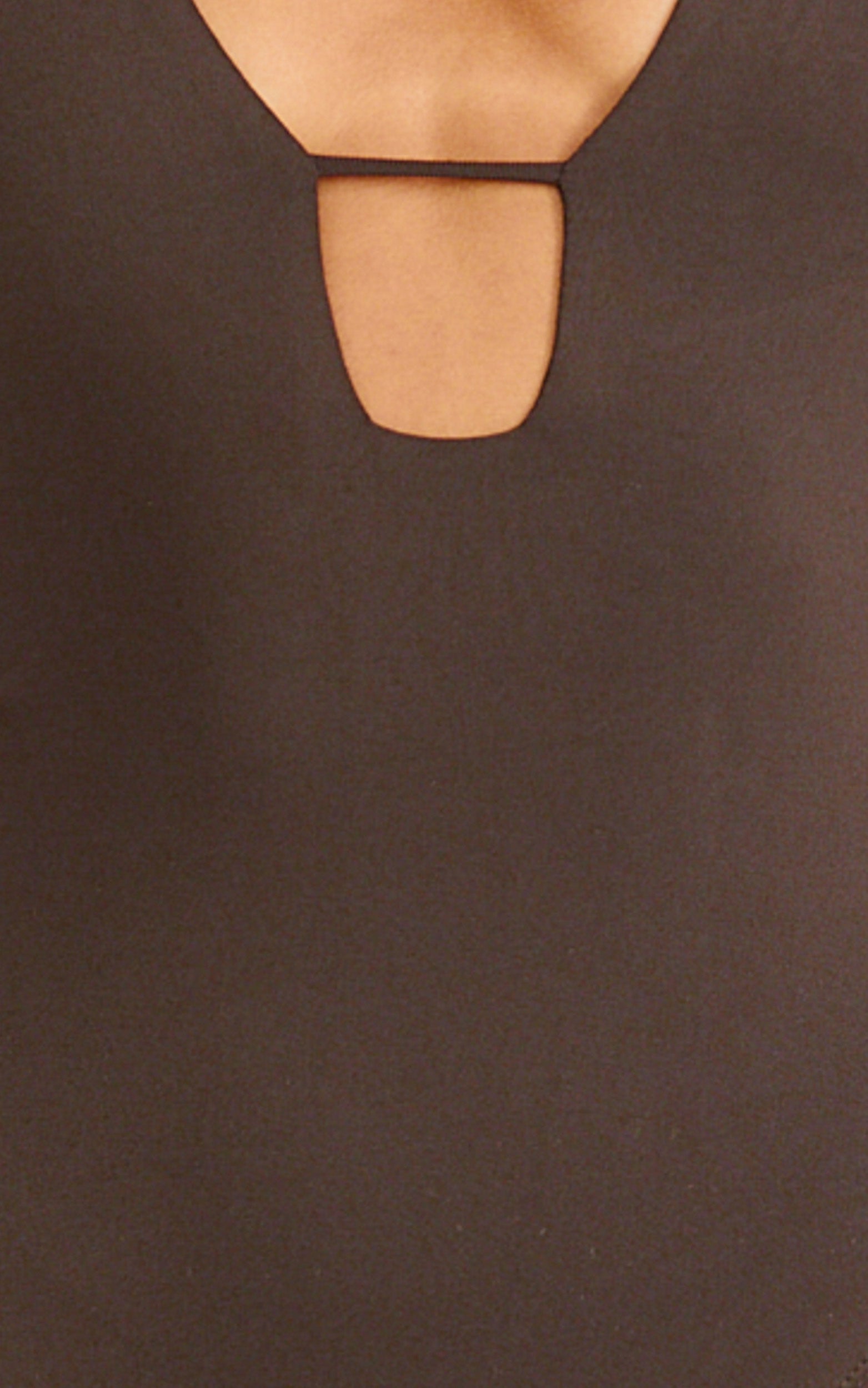 Ricki Bodysuit - Derin Dekolteli T-Bar Ön Detaylı Bodysuit - Çikolata
