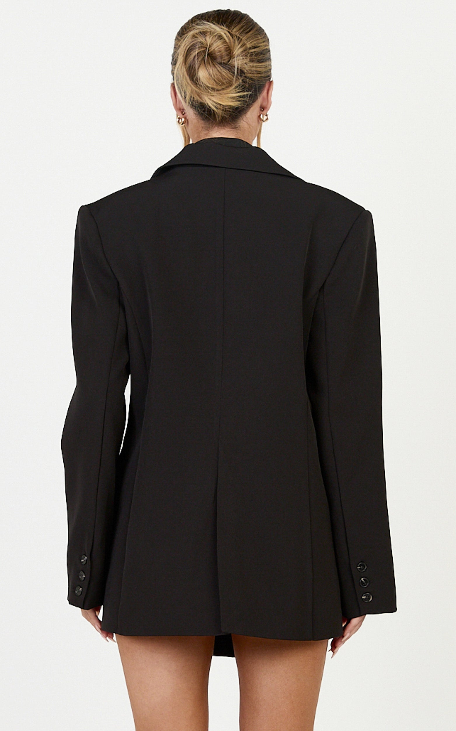 Rosalie Ceket - Siyah Tek Düğmeli Oversize Blazer