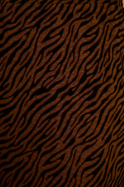 Silver Springs Konyak Zebra Desenli İspanyol Paça Pantolon