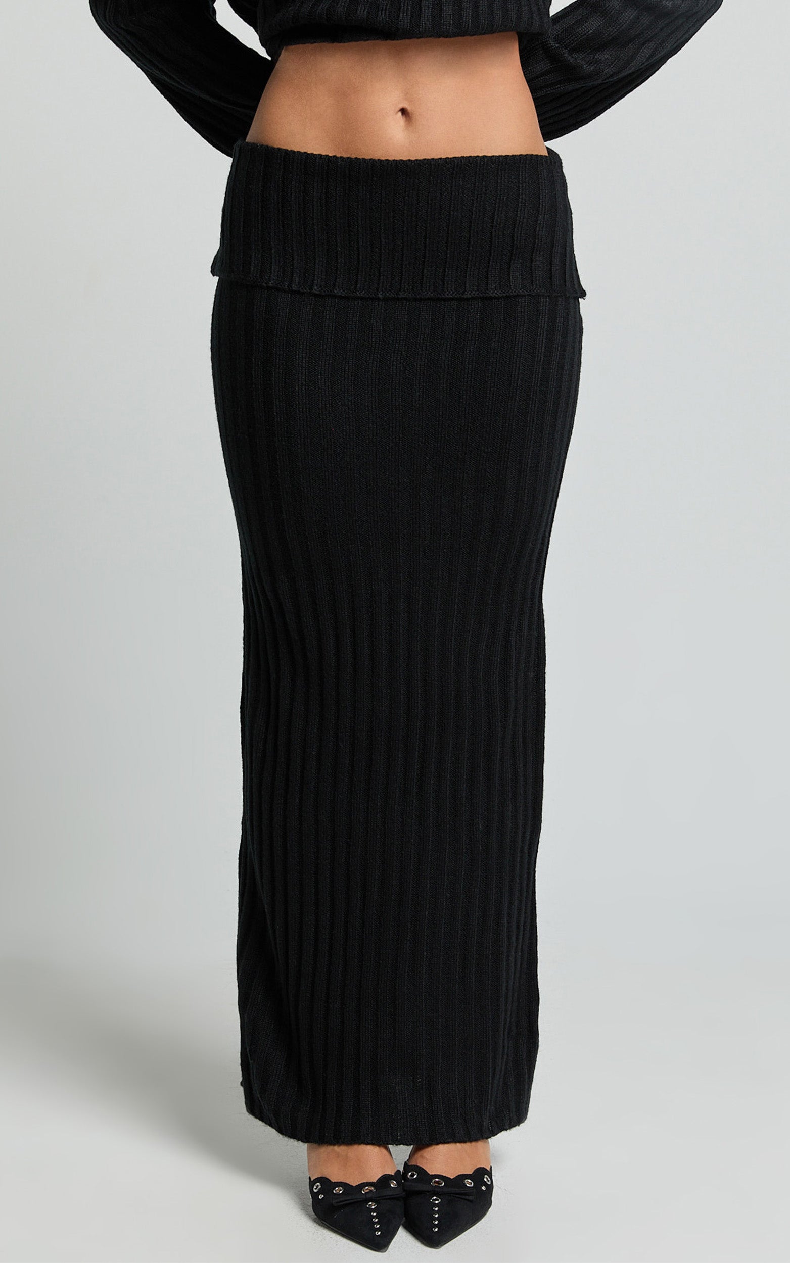 SNDYS the Label - Siyah Brooks Maxi Etek