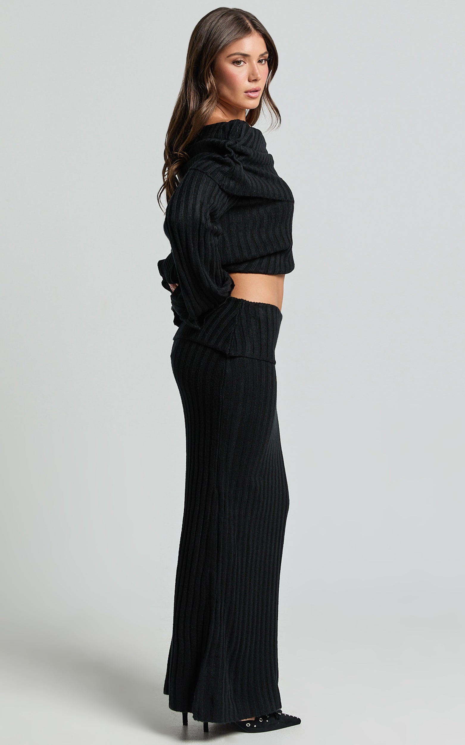 SNDYS the Label - Siyah Brooks Maxi Etek
