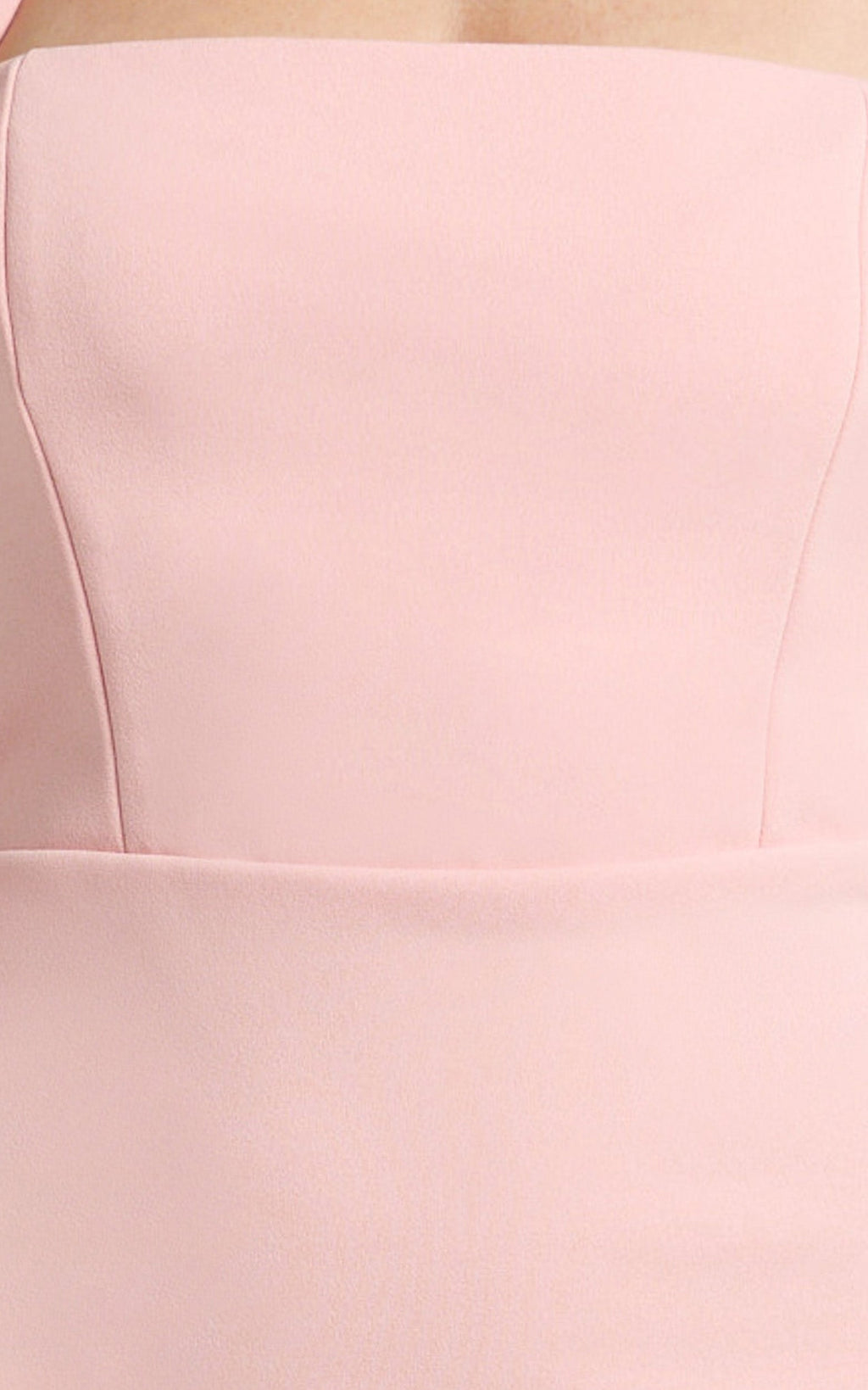 Salome Midi Elbise - Pembe Boyundan Bağlamalı Düz Kesim Elbise