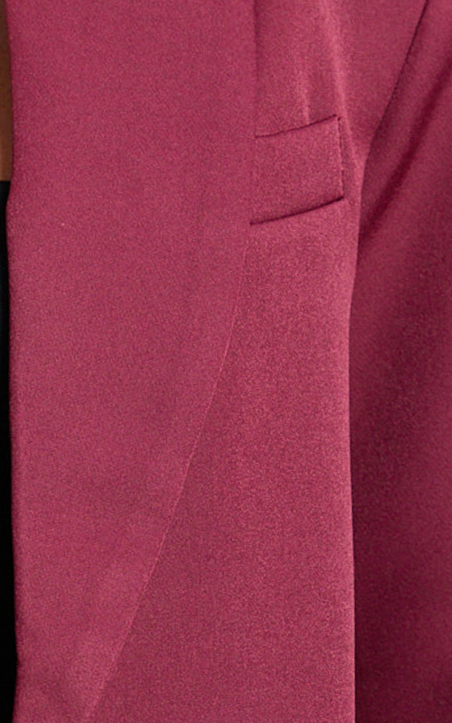 Selena Blazer - Bordo Oversize Tek Düğmeli Blazer Ceket