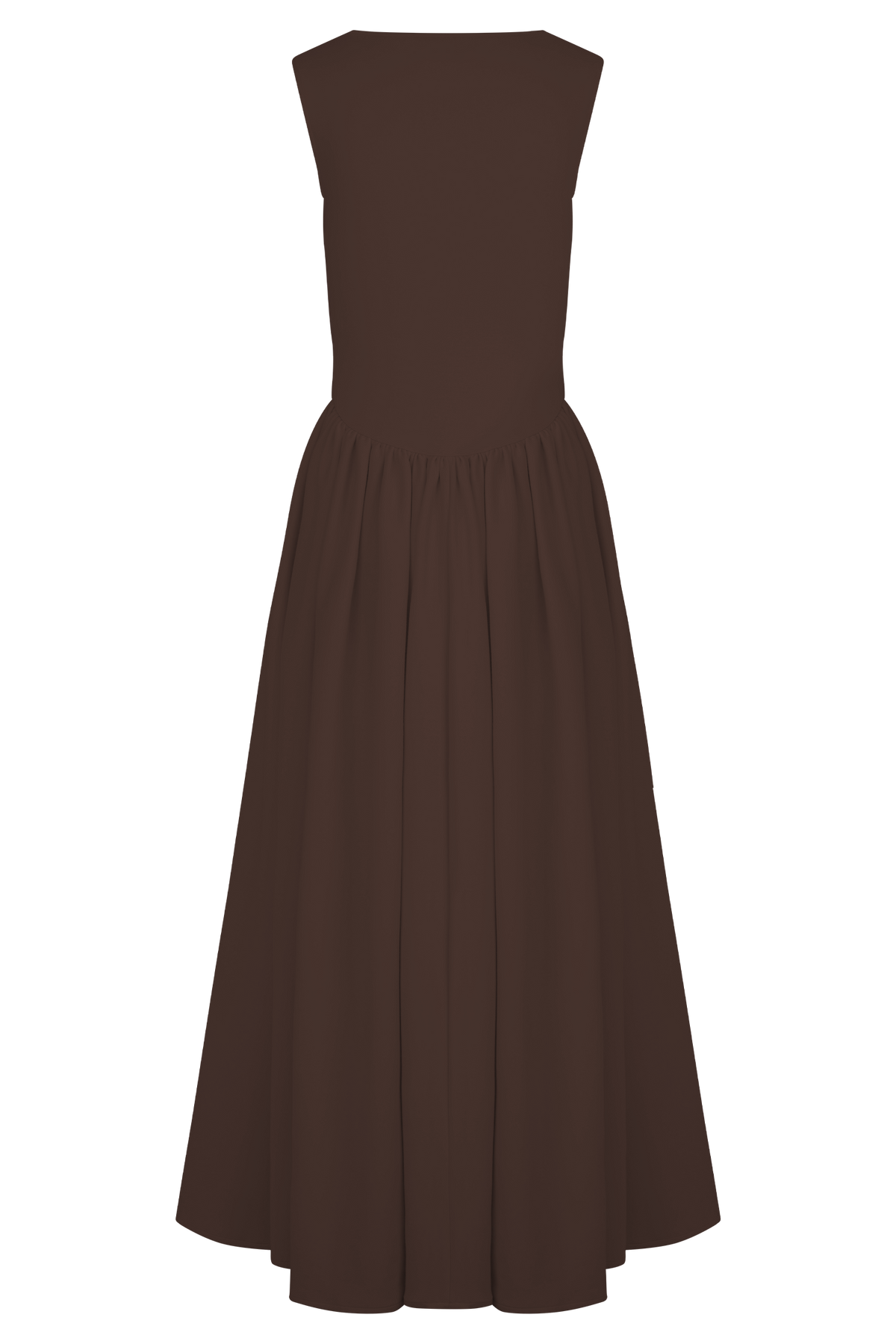 Sharon Scuba Jersey Midi Elbise - Kakao Kahverengi