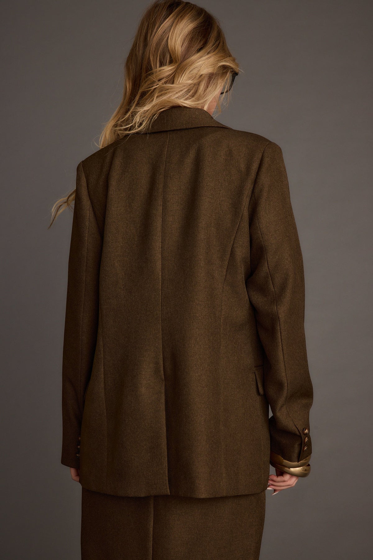 Tory Mocha Twill Blazer Ceket