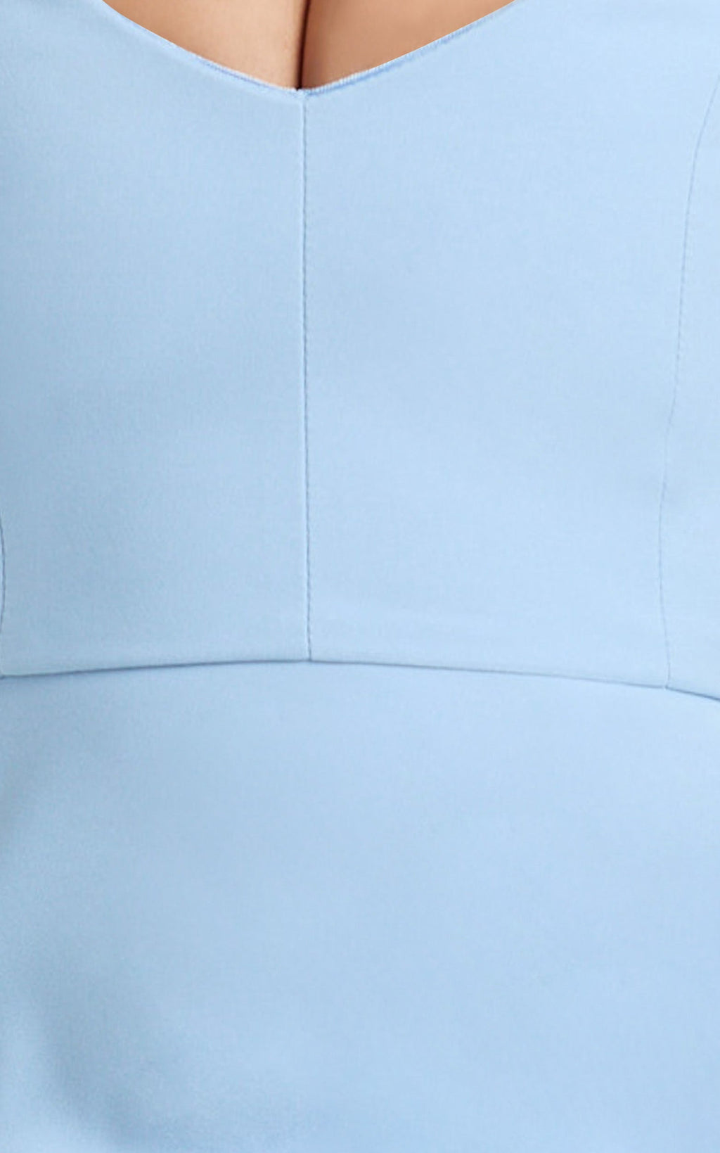Veronika Mini Elbise - Mavi Omuzları Açık Derin Dekolteli Fit & Flare Elbise