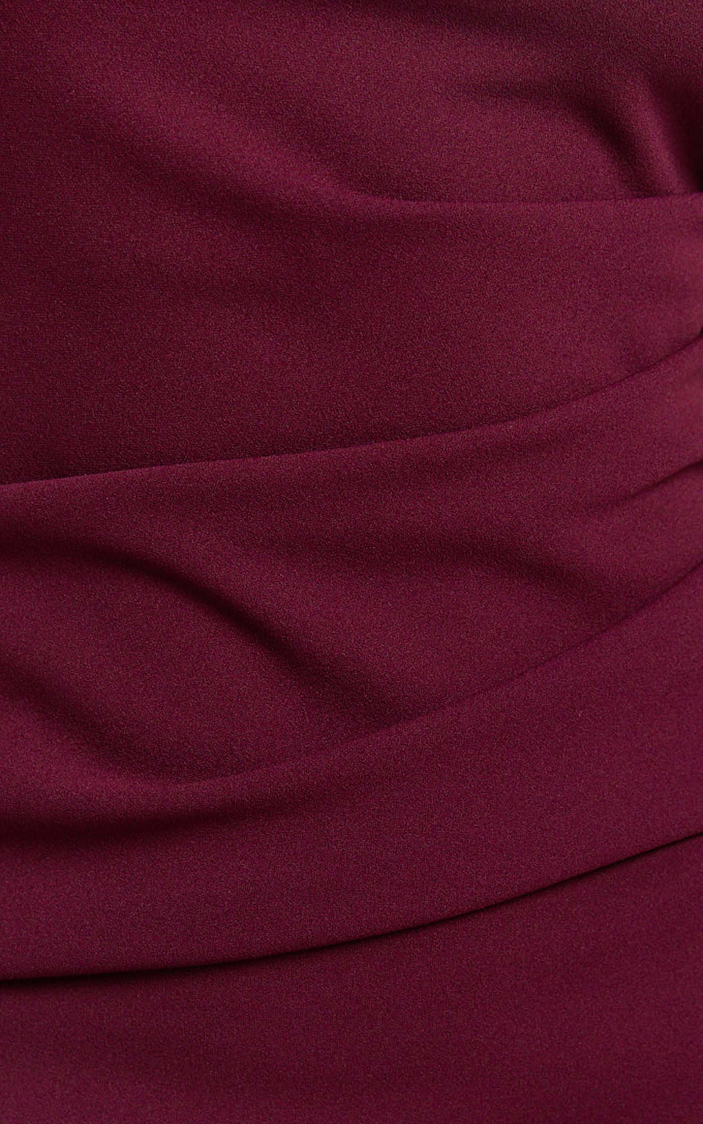 Vilma Mini Elbise - Bordo Tek Omuz Bodycon Elbise