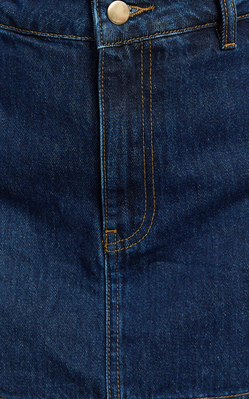 Walton Şort Etek - İndigo Yıkamalı Orta Bel Geri Dönüştürülmüş Denim Şort Etek